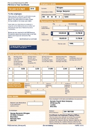 P60 Form For 2015-16
