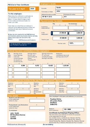 P60 For 2025-2026 - Email Only